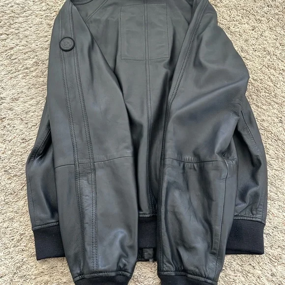 Kiwami DIESELBlack Leather Jacket Lamb - Size L Used, Stylish Design